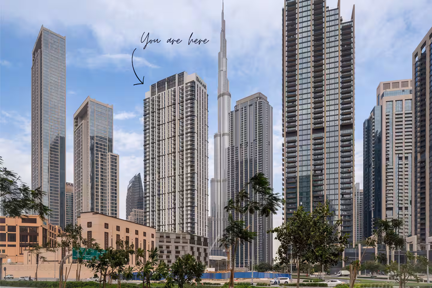 Dubai skyline and luxury accommodation